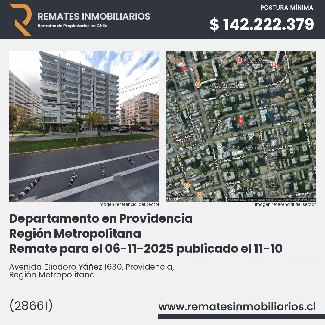 Imagen ficha Avenida Eliodoro Yáñez 1630, Providencia, Región Metropolitana