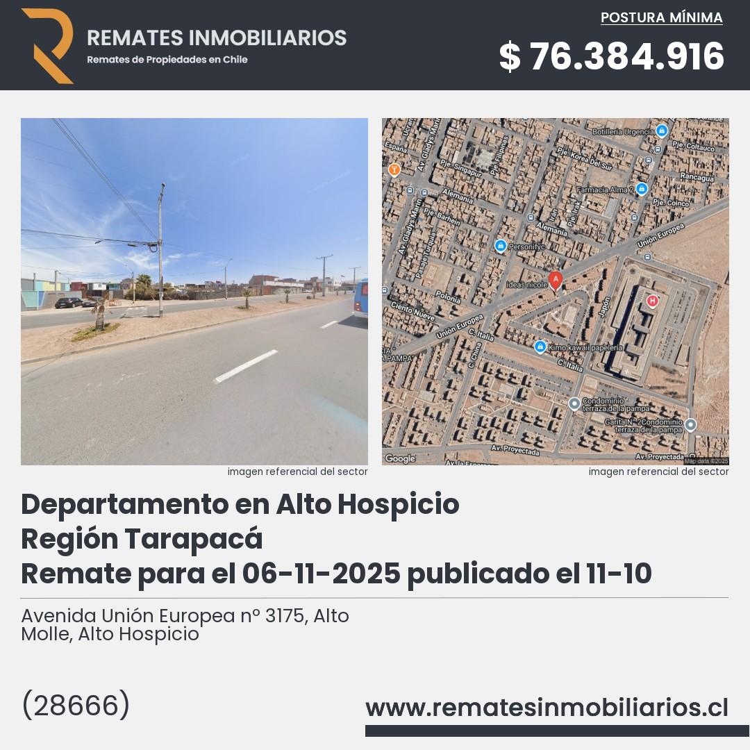 Imagen ficha Avenida Unión Europea nº 3175, Alto Molle, Alto Hospicio