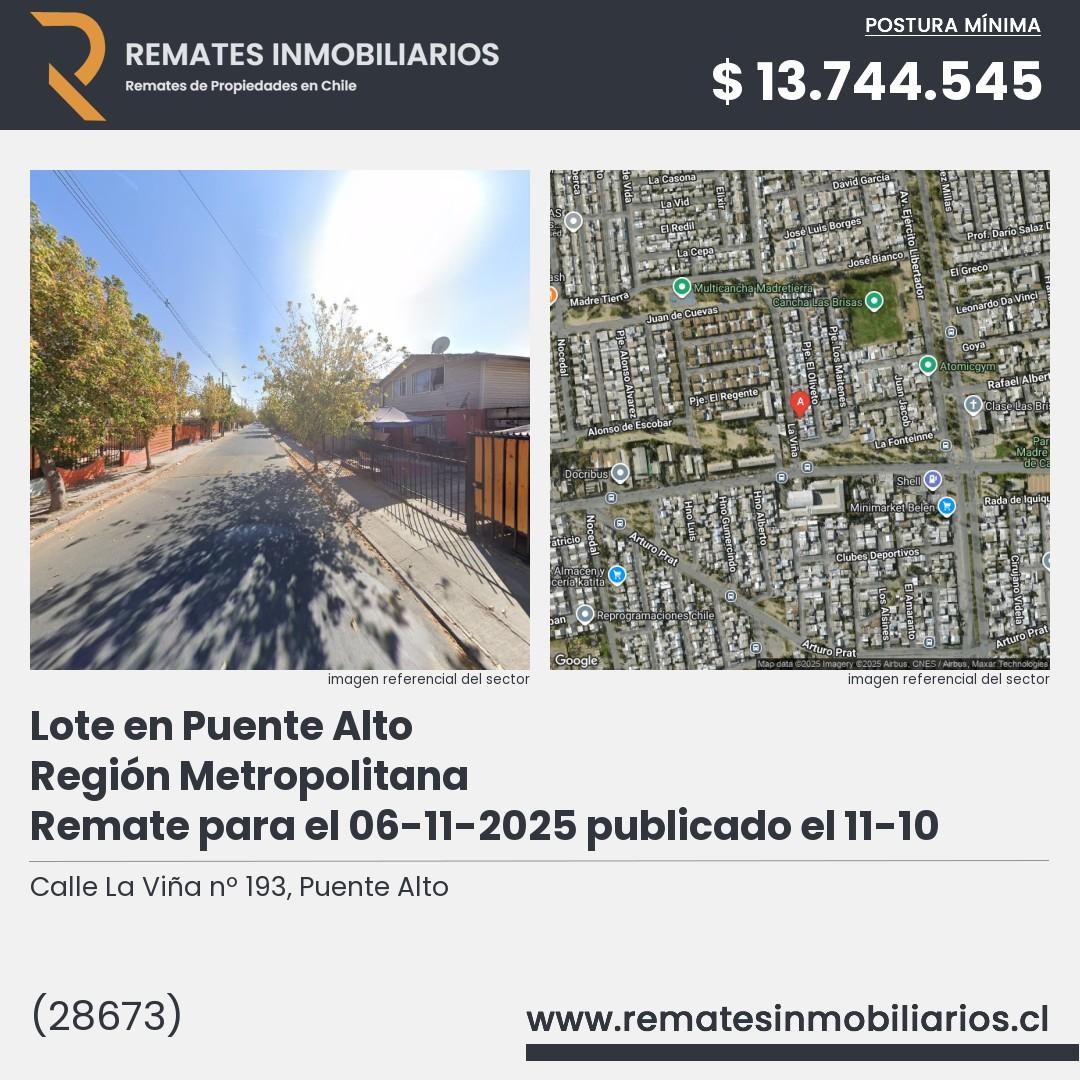 Imagen ficha Calle La Viña nº 193, Puente Alto