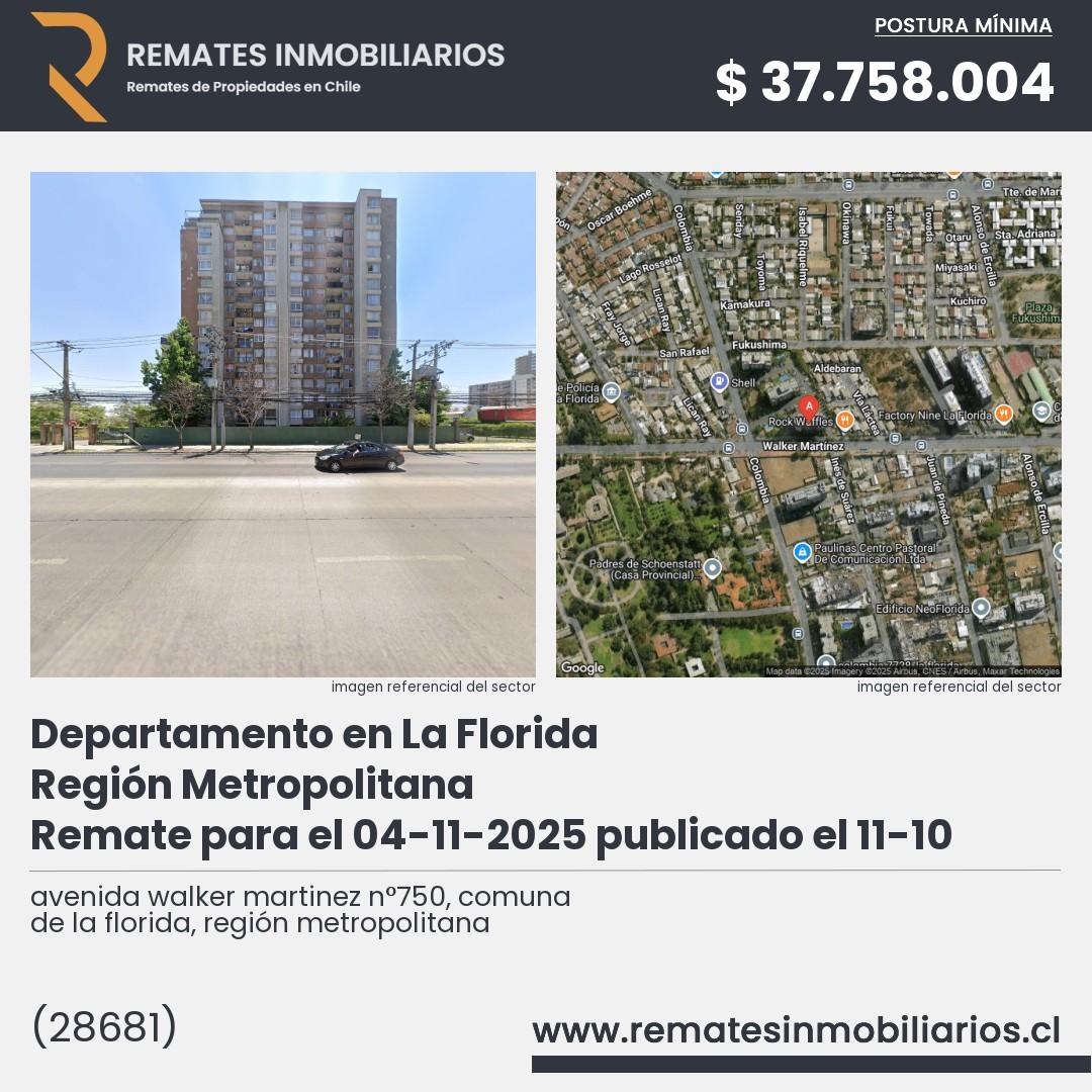 Imagen ficha avenida walker martinez n°750, comuna de la florida, región metropolitana