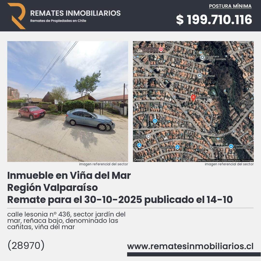 Imagen ficha calle lesonia nº 436, sector jardín del mar, reñaca bajo, denominado las cañitas, viña del mar