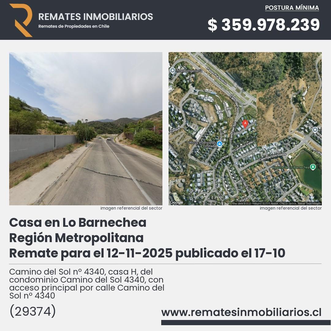 Imagen ficha Camino del Sol nº 4340, casa H, del condominio Camino del Sol 4340, con acceso principal por calle Camino del Sol nº 4340