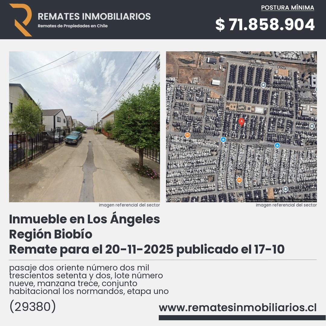 Imagen ficha pasaje dos oriente número dos mil trescientos setenta y dos, lote número nueve, manzana trece, conjunto habitacional los normandos, etapa uno