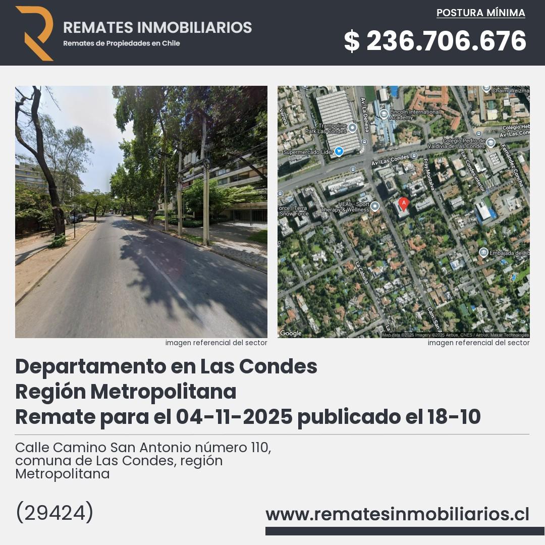 Imagen ficha Calle Camino San Antonio número 110, comuna de Las Condes, región Metropolitana