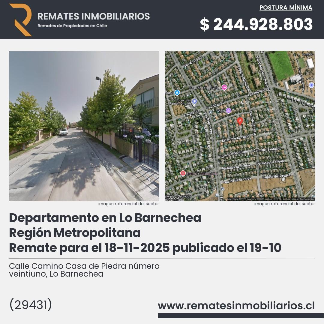 Imagen ficha Calle Camino Casa de Piedra número veintiuno, Lo Barnechea