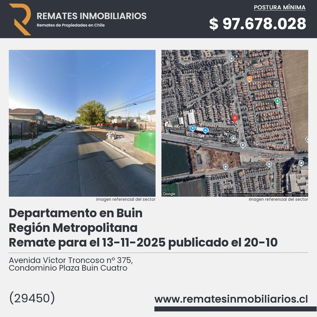 Imagen ficha Avenida Víctor Troncoso nº 375, Condominio Plaza Buin Cuatro