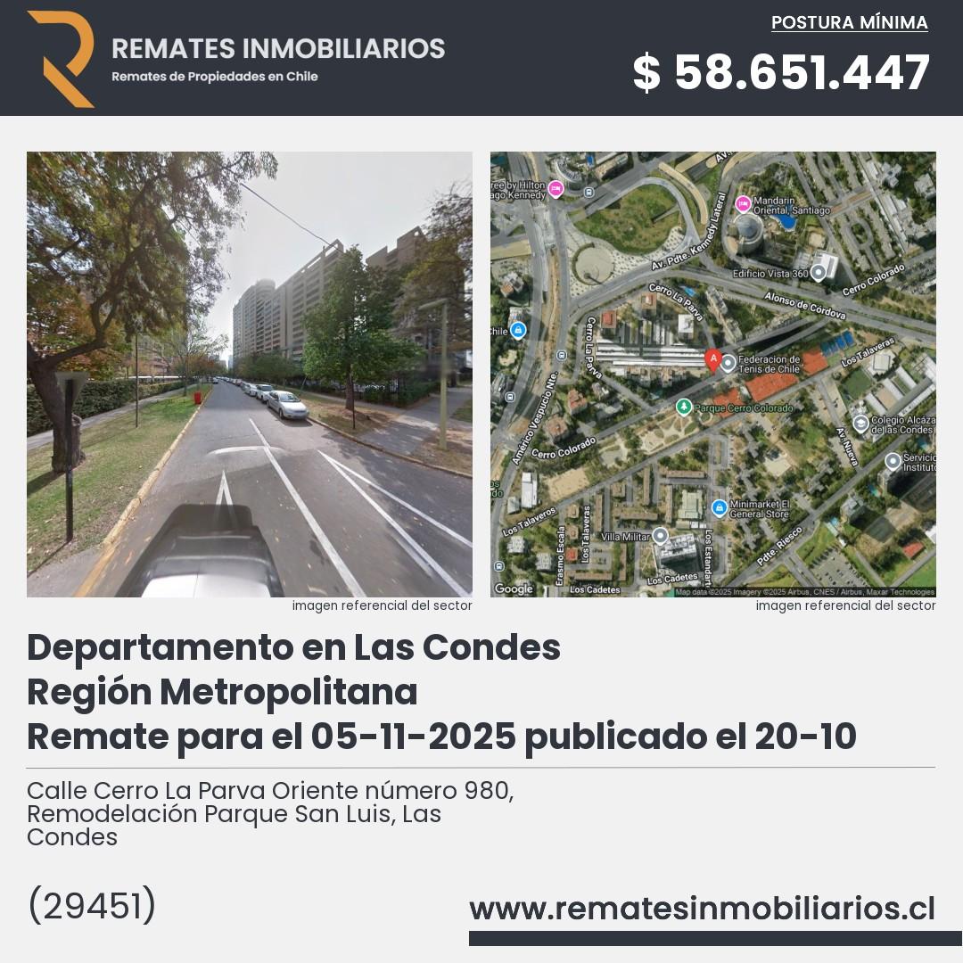 Imagen ficha Calle Cerro La Parva Oriente número 980, Remodelación Parque San Luis, Las Condes