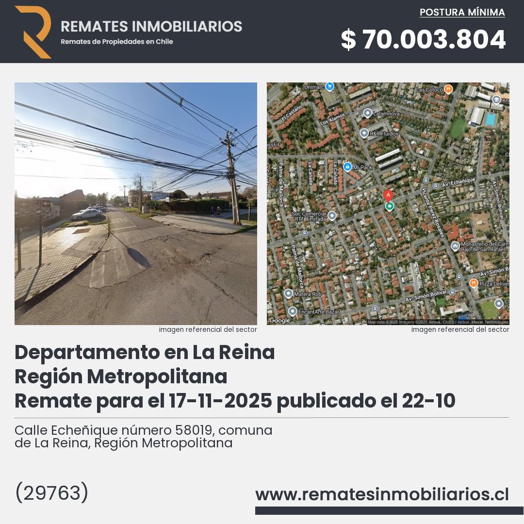 Imagen ficha Calle Echeñique número 58019, comuna de La Reina, Región Metropolitana