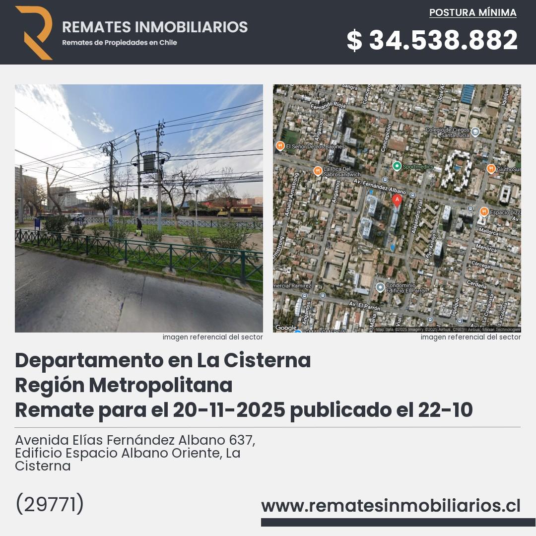 Imagen ficha Avenida Elías Fernández Albano 637, Edificio Espacio Albano Oriente, La Cisterna