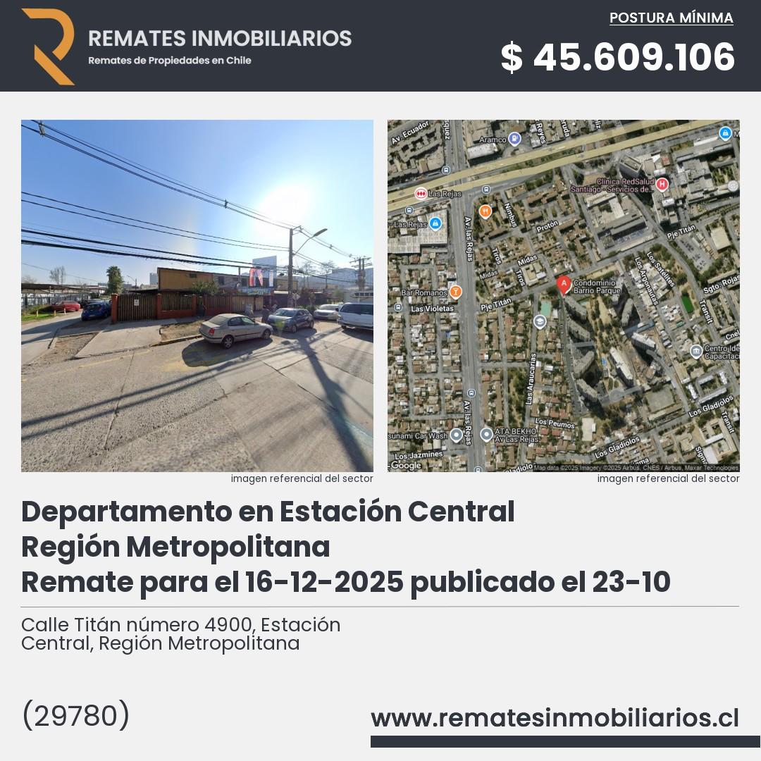 Imagen ficha Calle Titán número 4900, Estación Central, Región Metropolitana