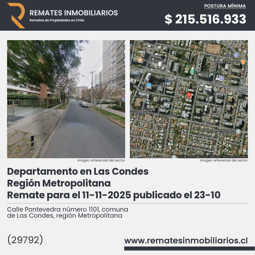 Imagen ficha Calle Pontevedra número 1101, comuna de Las Condes, región Metropolitana