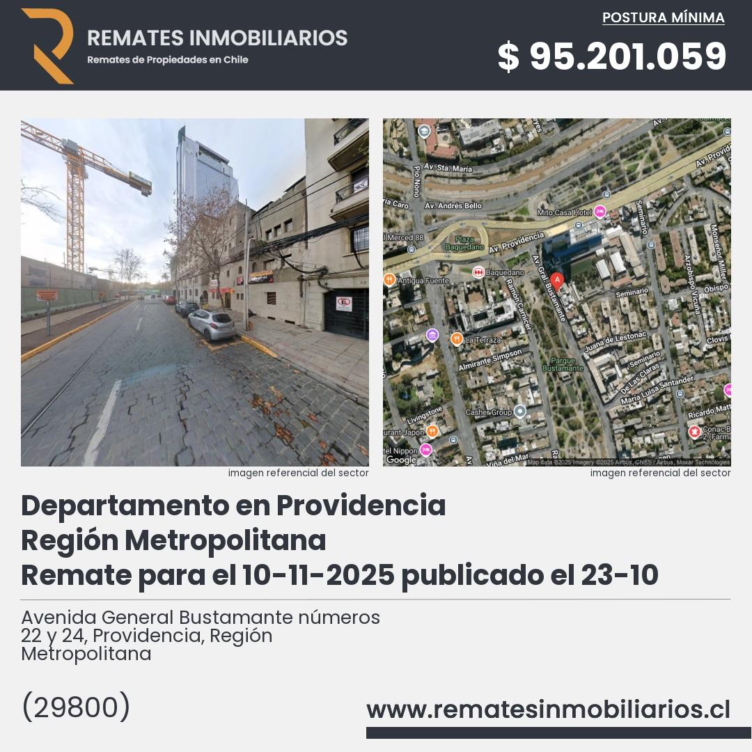 Imagen ficha Avenida General Bustamante números 22 y 24, Providencia, Región Metropolitana