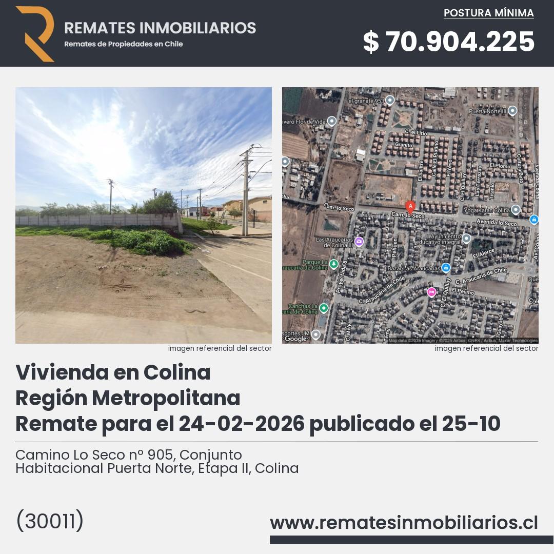 Imagen ficha Camino Lo Seco nº 905, Conjunto Habitacional Puerta Norte, Etapa II, Colina