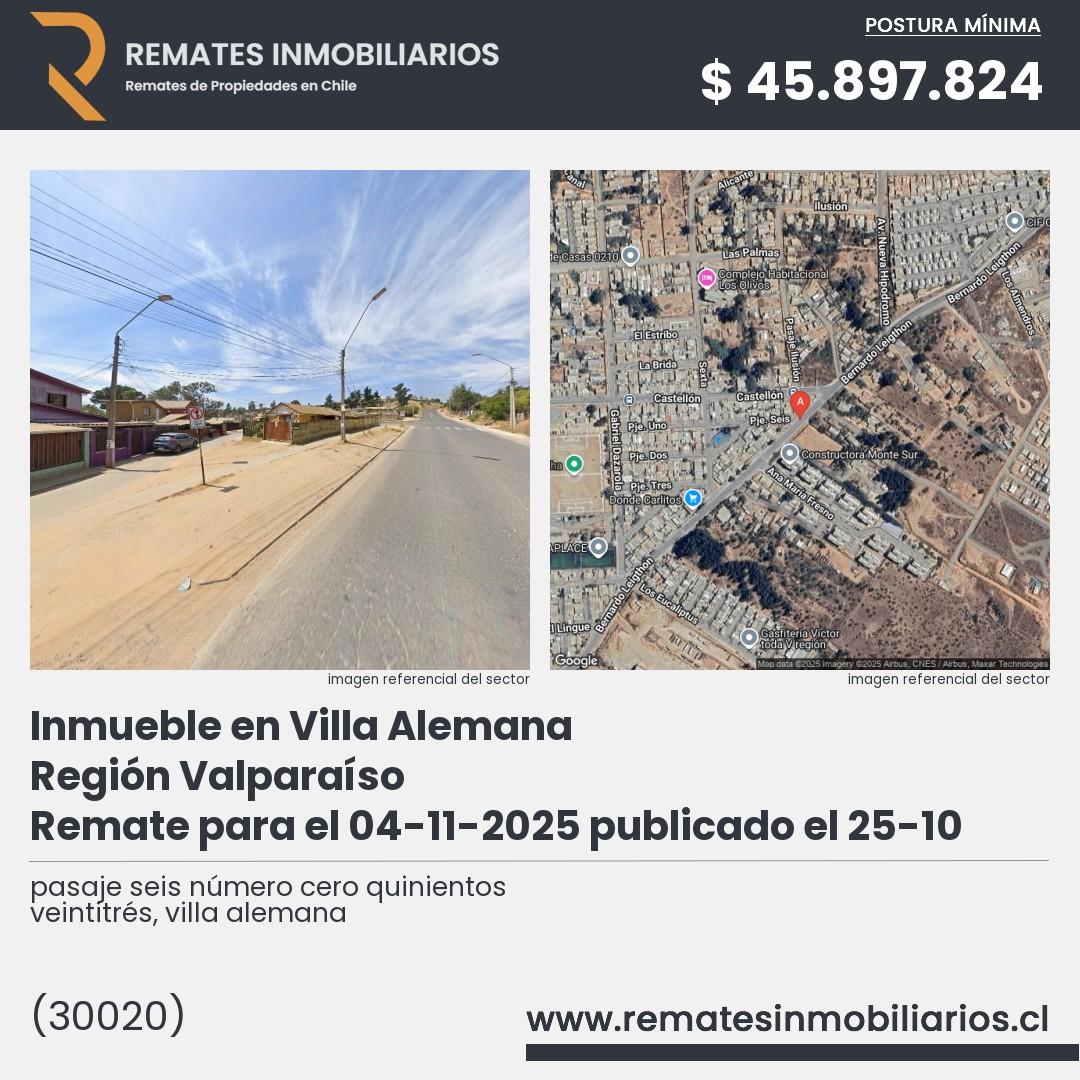 Imagen ficha pasaje seis número cero quinientos veintitrés, villa alemana