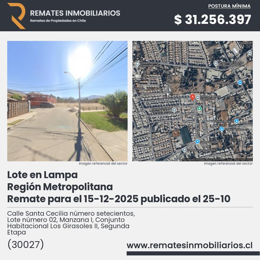 Imagen ficha Calle Santa Cecilia número setecientos, Lote número 02, Manzana I, Conjunto Habitacional Los Girasoles II, Segunda Etapa