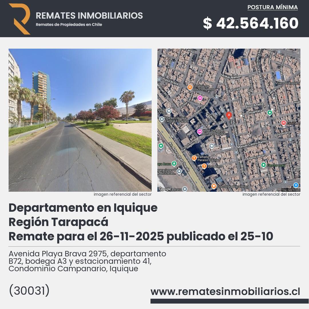 Imagen ficha Avenida Playa Brava 2975, departamento B72, bodega A3 y estacionamiento 41, Condominio Campanario, Iquique