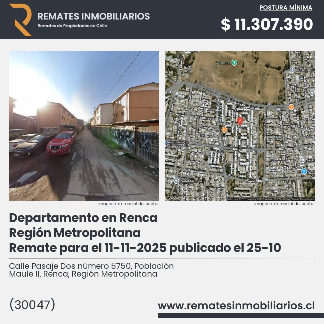 Imagen ficha Calle Pasaje Dos número 5750, Población Maule II, Renca, Región Metropolitana