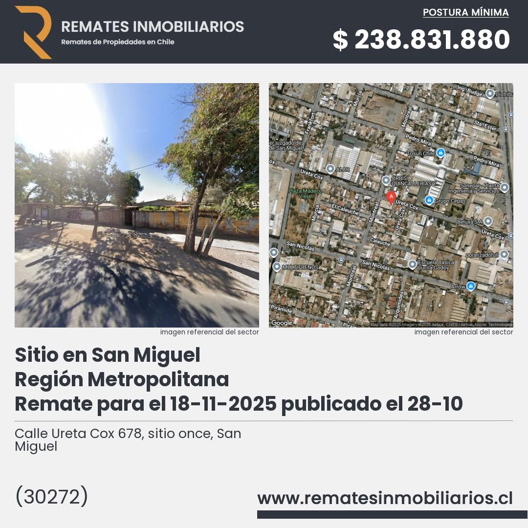 Imagen ficha Calle Ureta Cox 678, sitio once, San Miguel