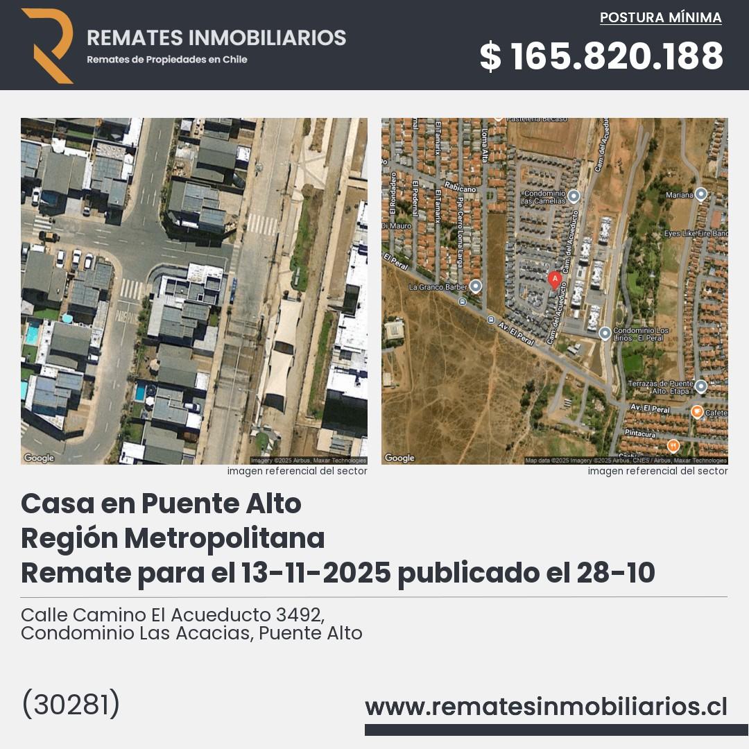 Imagen ficha Calle Camino El Acueducto 3492, Condominio Las Acacias, Puente Alto