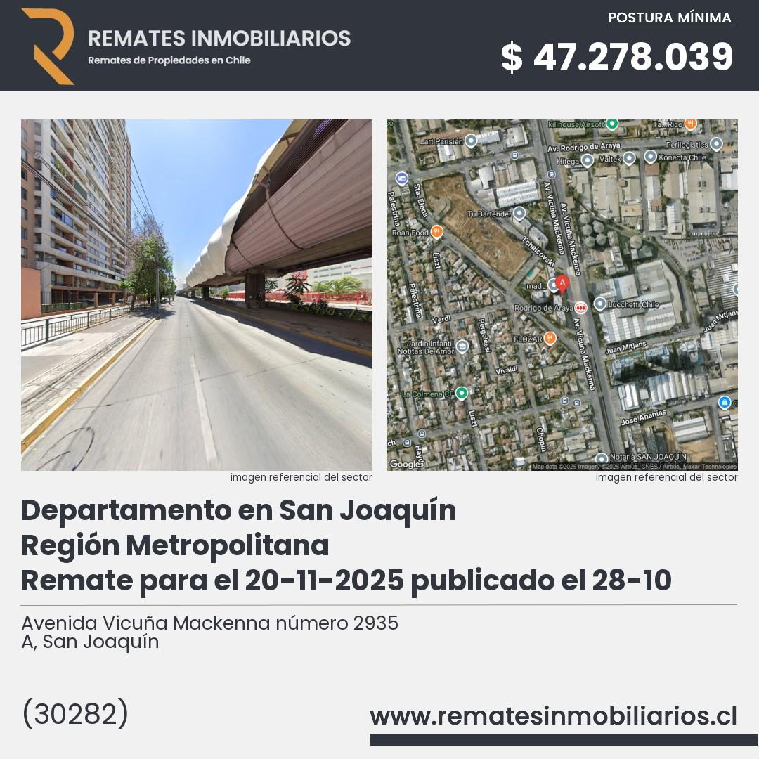 Imagen ficha Avenida Vicuña Mackenna número 2935 A, San Joaquín