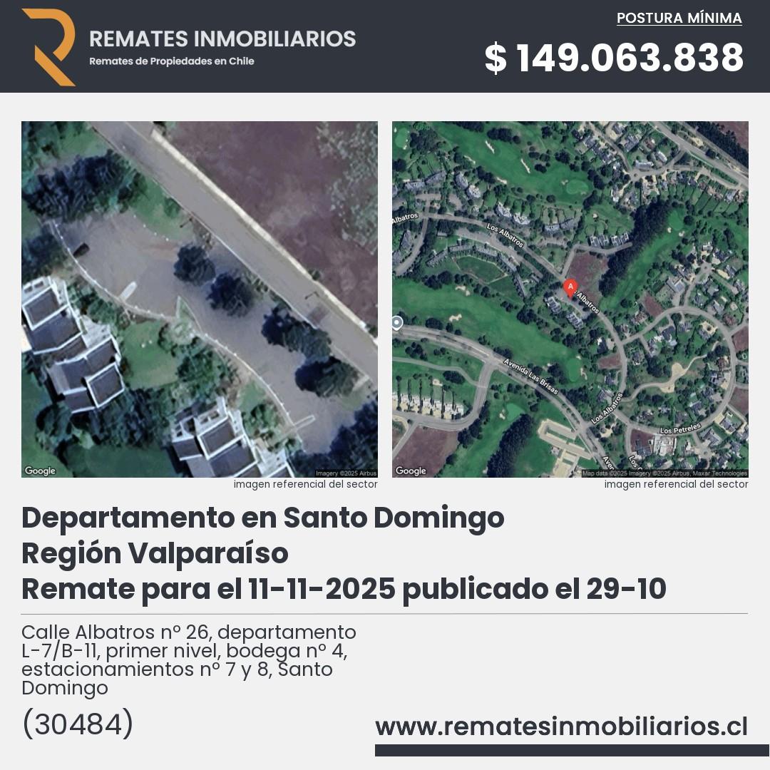 Imagen ficha Calle Albatros nº 26, departamento L-7/B-11, primer nivel, bodega nº 4, estacionamientos nº 7 y 8, Santo Domingo