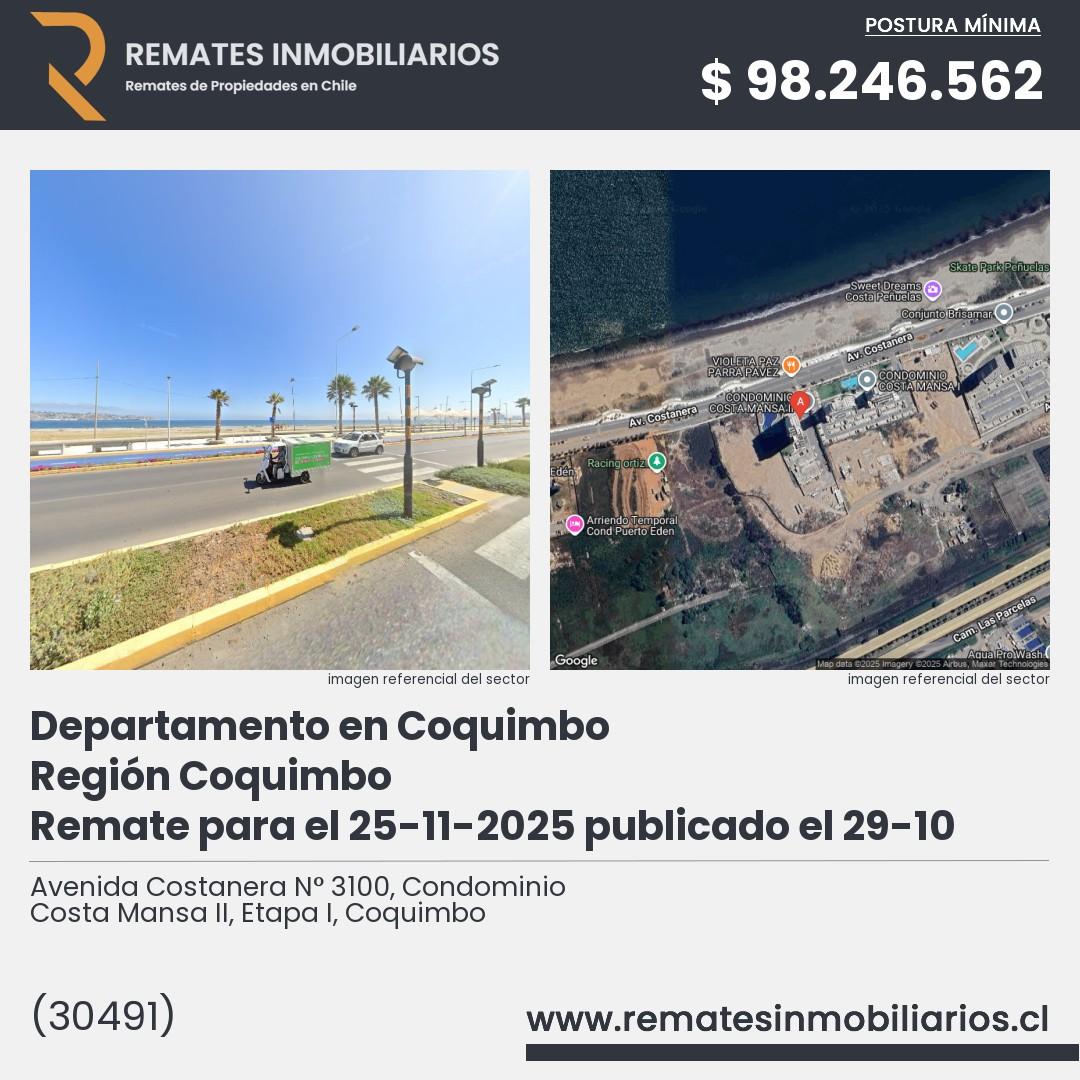 Imagen ficha Avenida Costanera N° 3100, Condominio Costa Mansa II, Etapa I, Coquimbo