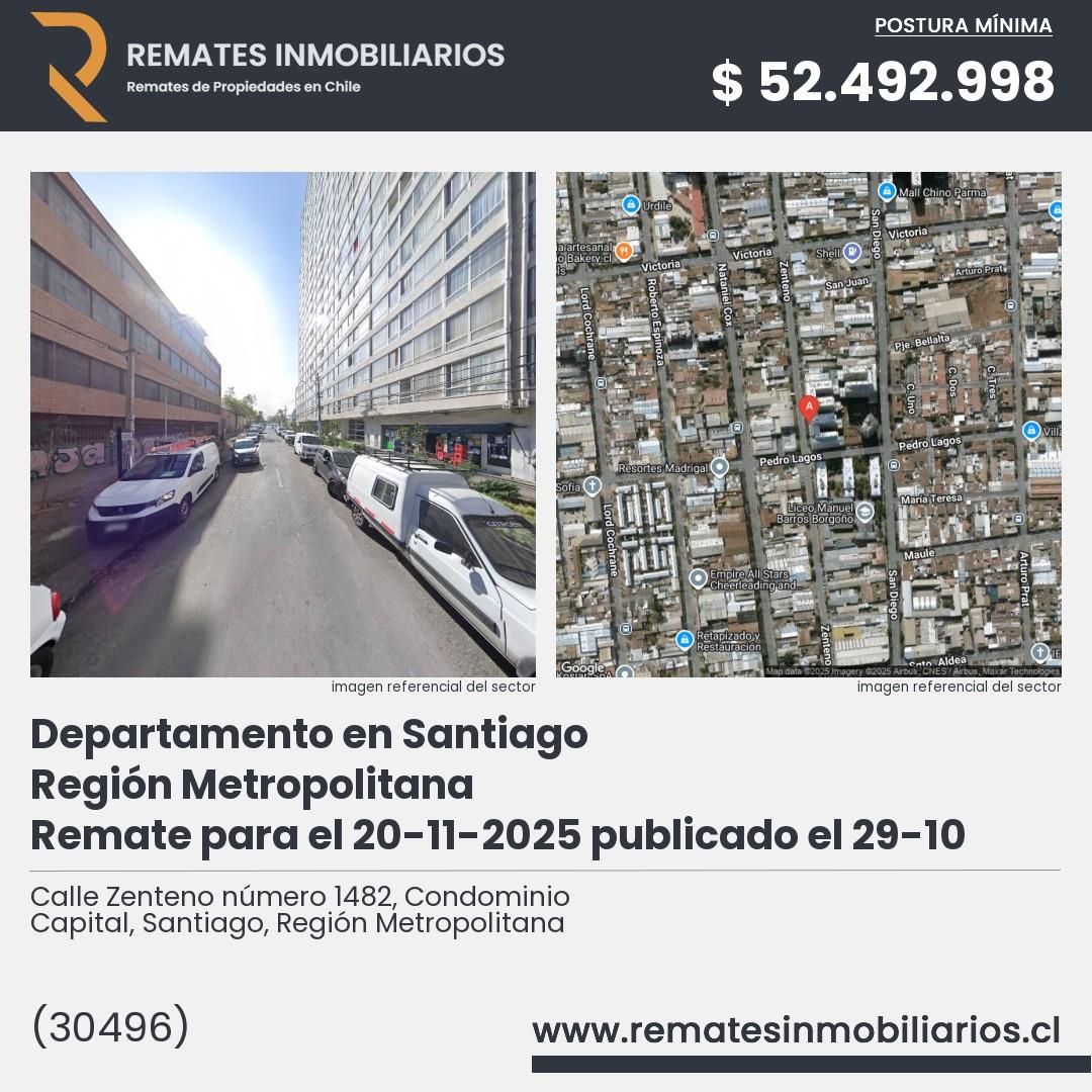 Imagen ficha Calle Zenteno número 1482, Condominio Capital, Santiago, Región Metropolitana