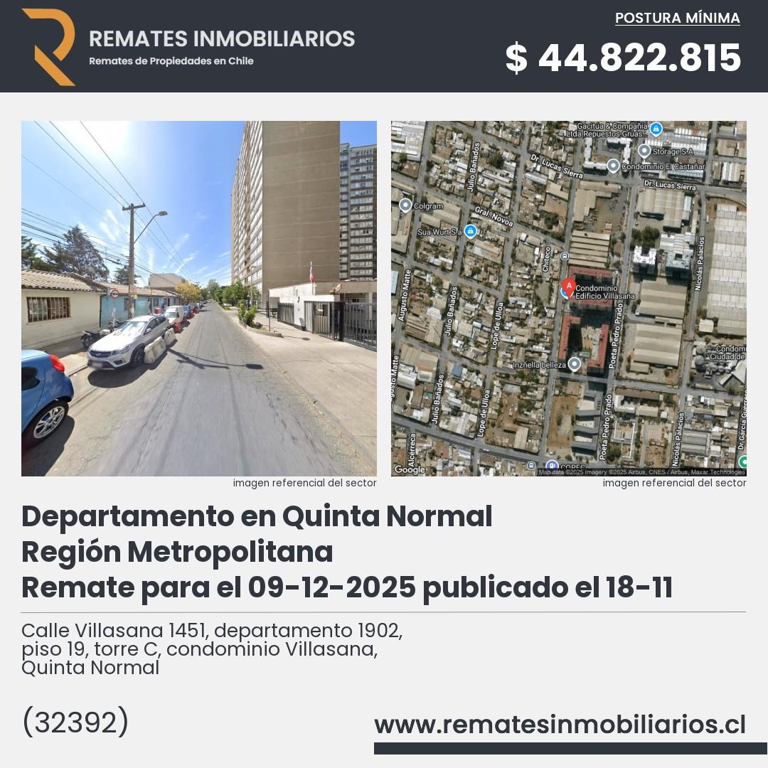 Imagen ficha Calle Villasana 1451, departamento 1902, piso 19, torre C, condominio Villasana, Quinta Normal