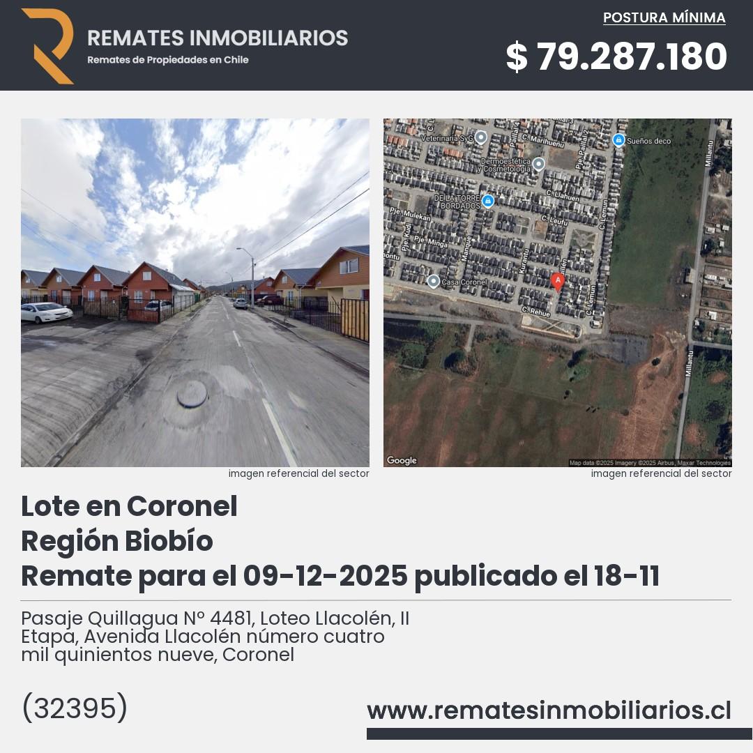 Imagen ficha Pasaje Quillagua Nº 4481, Loteo Llacolén, II Etapa, Avenida Llacolén número cuatro mil quinientos nueve, Coronel