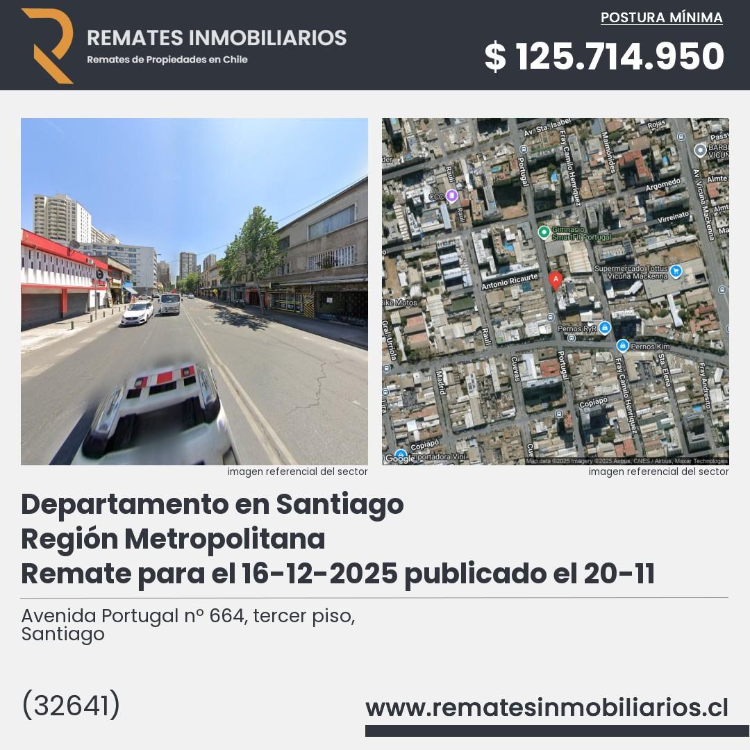 Imagen ficha Avenida Portugal nº 664, tercer piso, Santiago