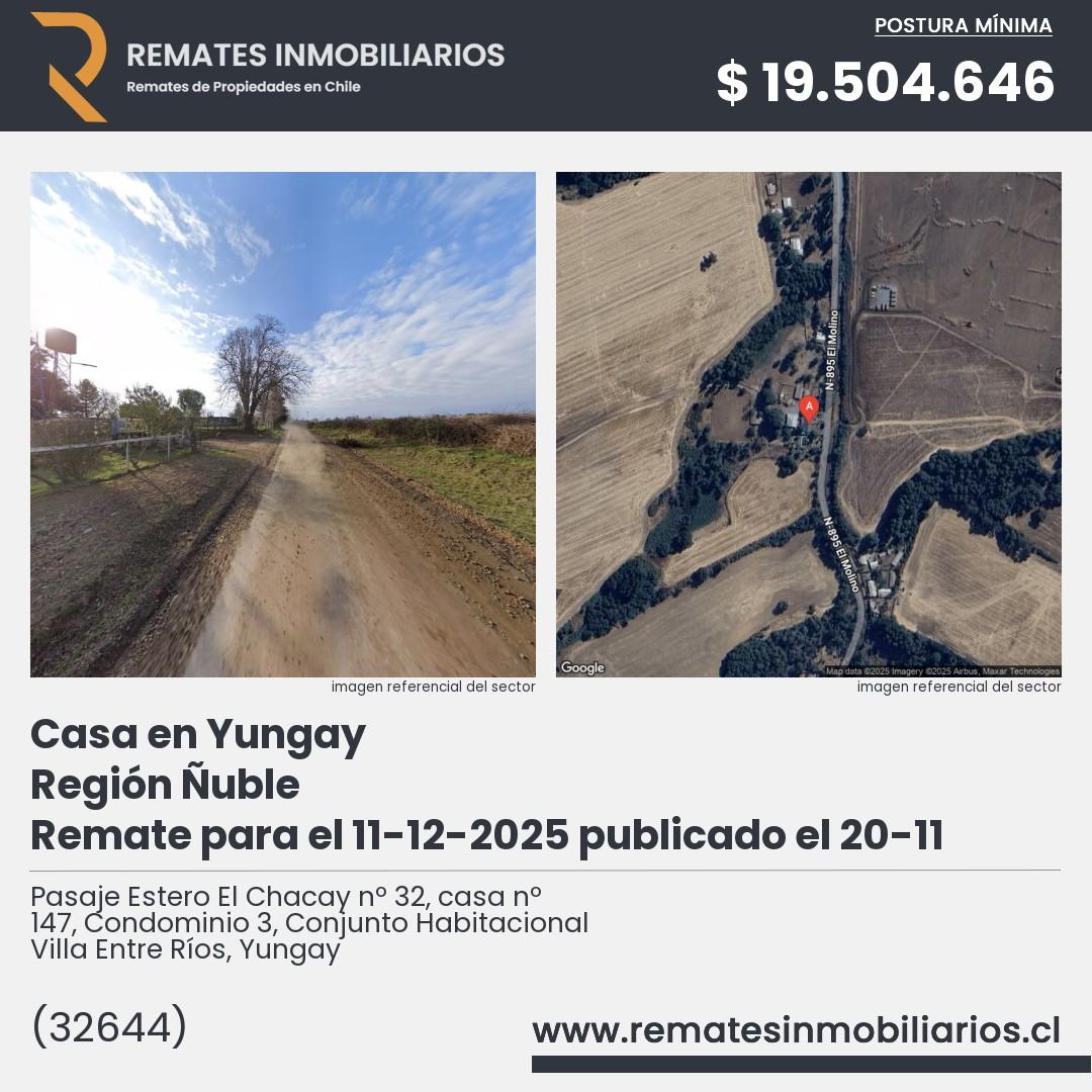 Imagen ficha Pasaje Estero El Chacay nº 32, casa nº 147, Condominio 3, Conjunto Habitacional Villa Entre Ríos, Yungay