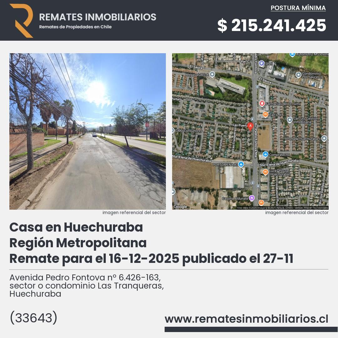 Imagen ficha Avenida Pedro Fontova nº 6.426-163, sector o condominio Las Tranqueras, Huechuraba