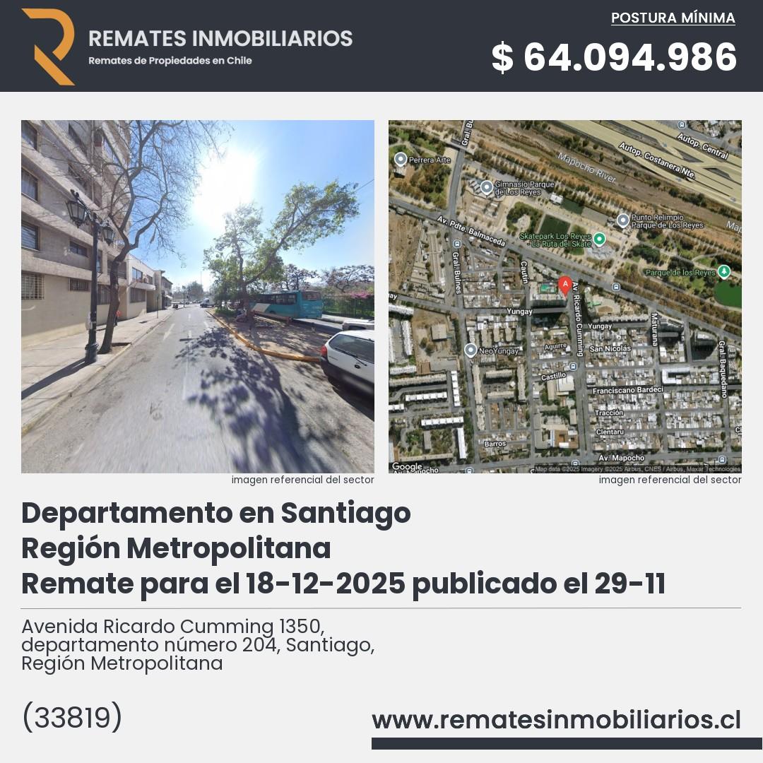 Imagen ficha Avenida Ricardo Cumming 1350, departamento número 204, Santiago, Región Metropolitana