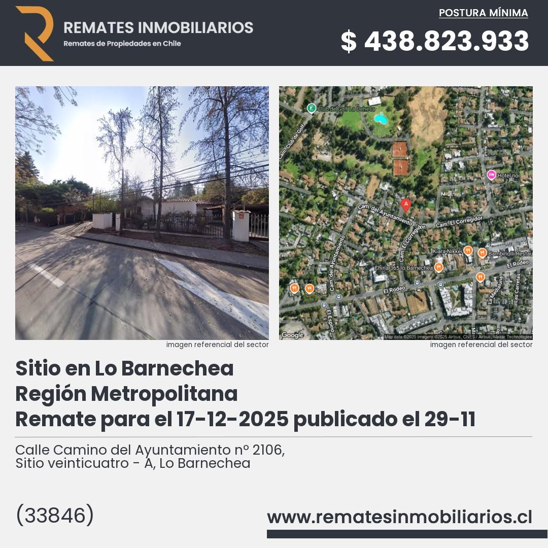 Imagen ficha Calle Camino del Ayuntamiento nº 2106, Sitio veinticuatro - A, Lo Barnechea