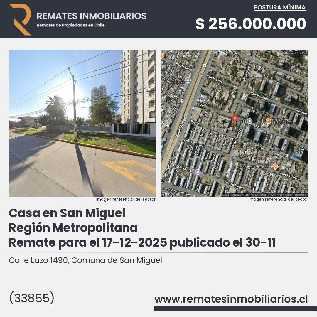 Imagen ficha Calle Lazo 1490, Comuna de San Miguel