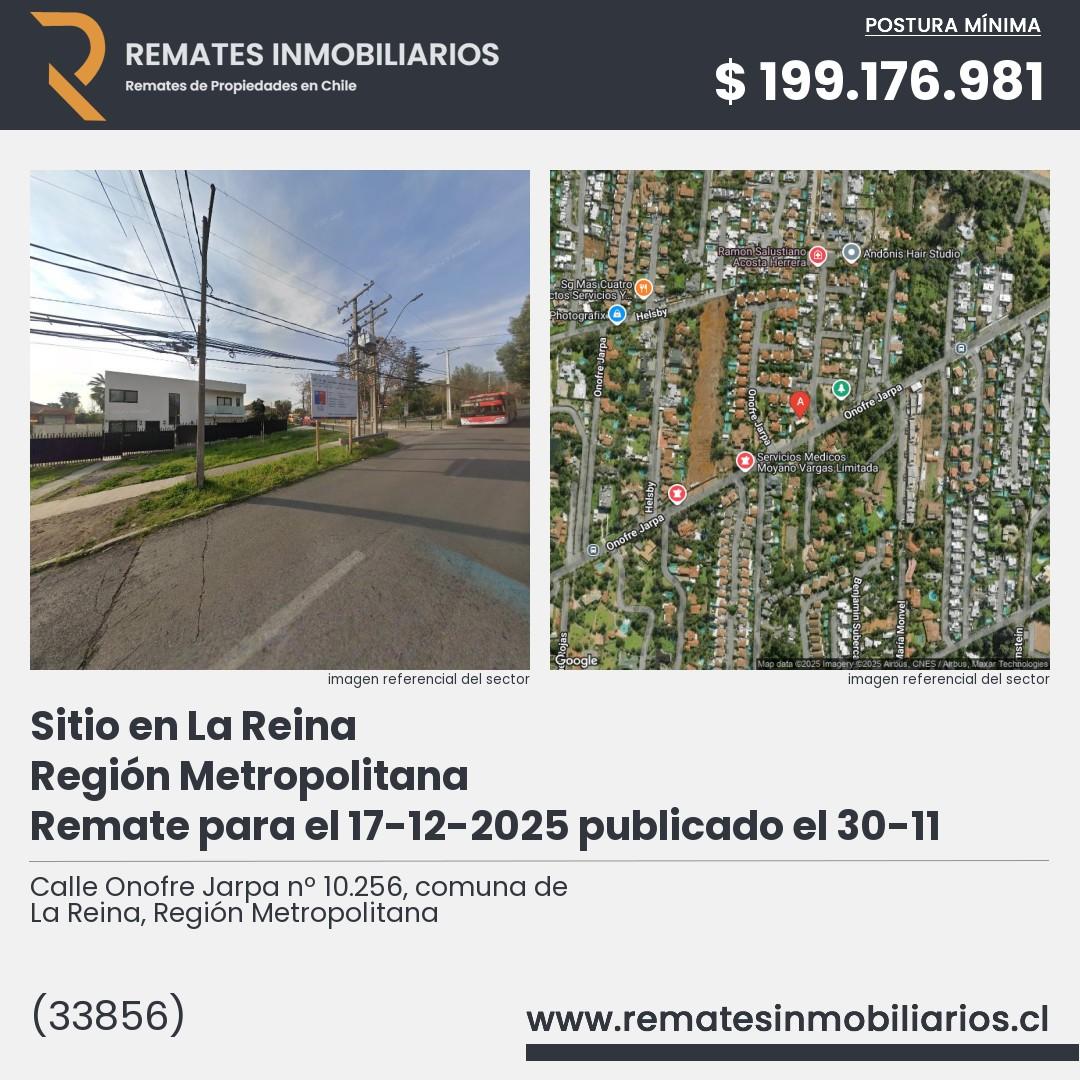 Imagen ficha Calle Onofre Jarpa nº 10.256, comuna de La Reina, Región Metropolitana