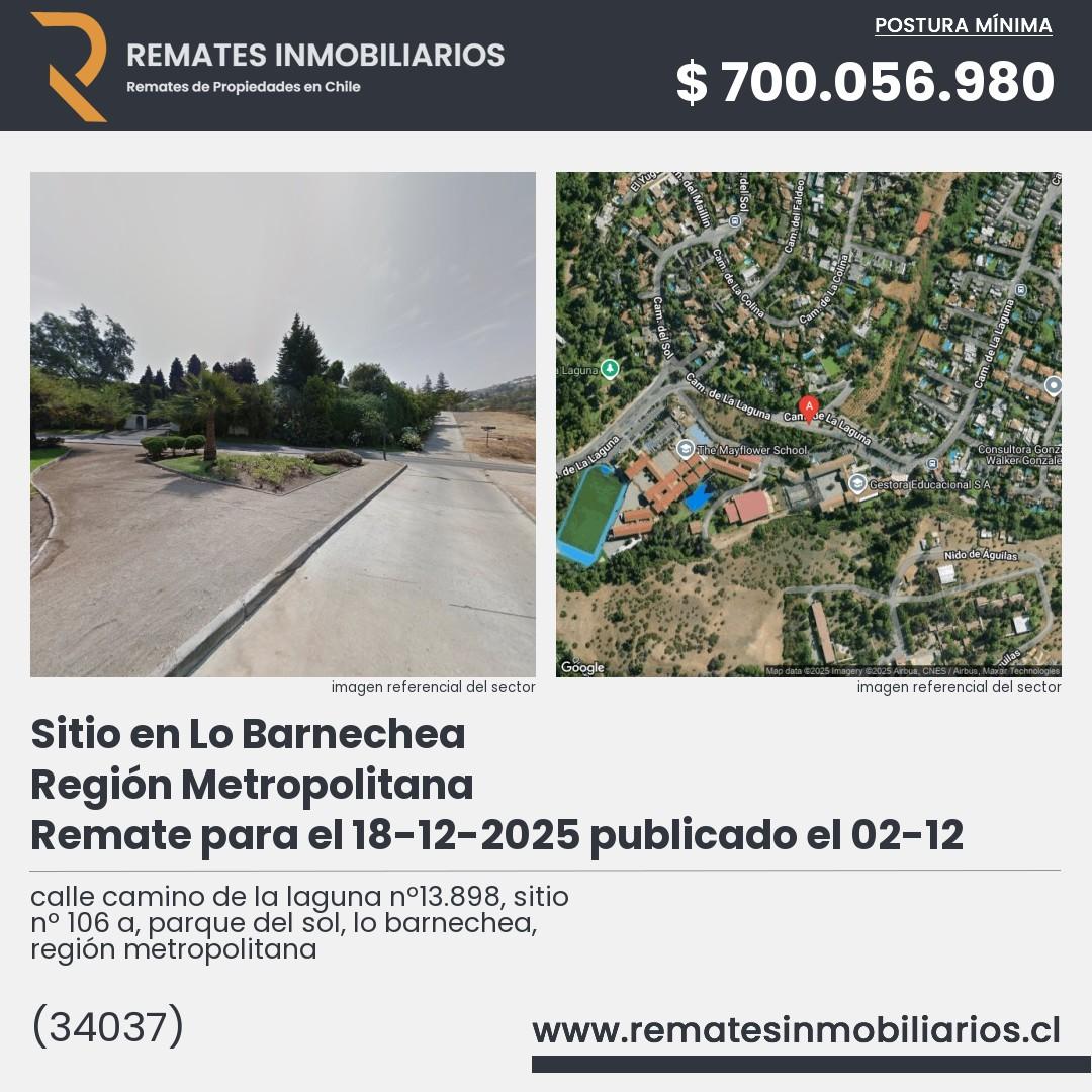 Imagen ficha calle camino de la laguna nº13.898, sitio nº 106 a, parque del sol, lo barnechea, región metropolitana