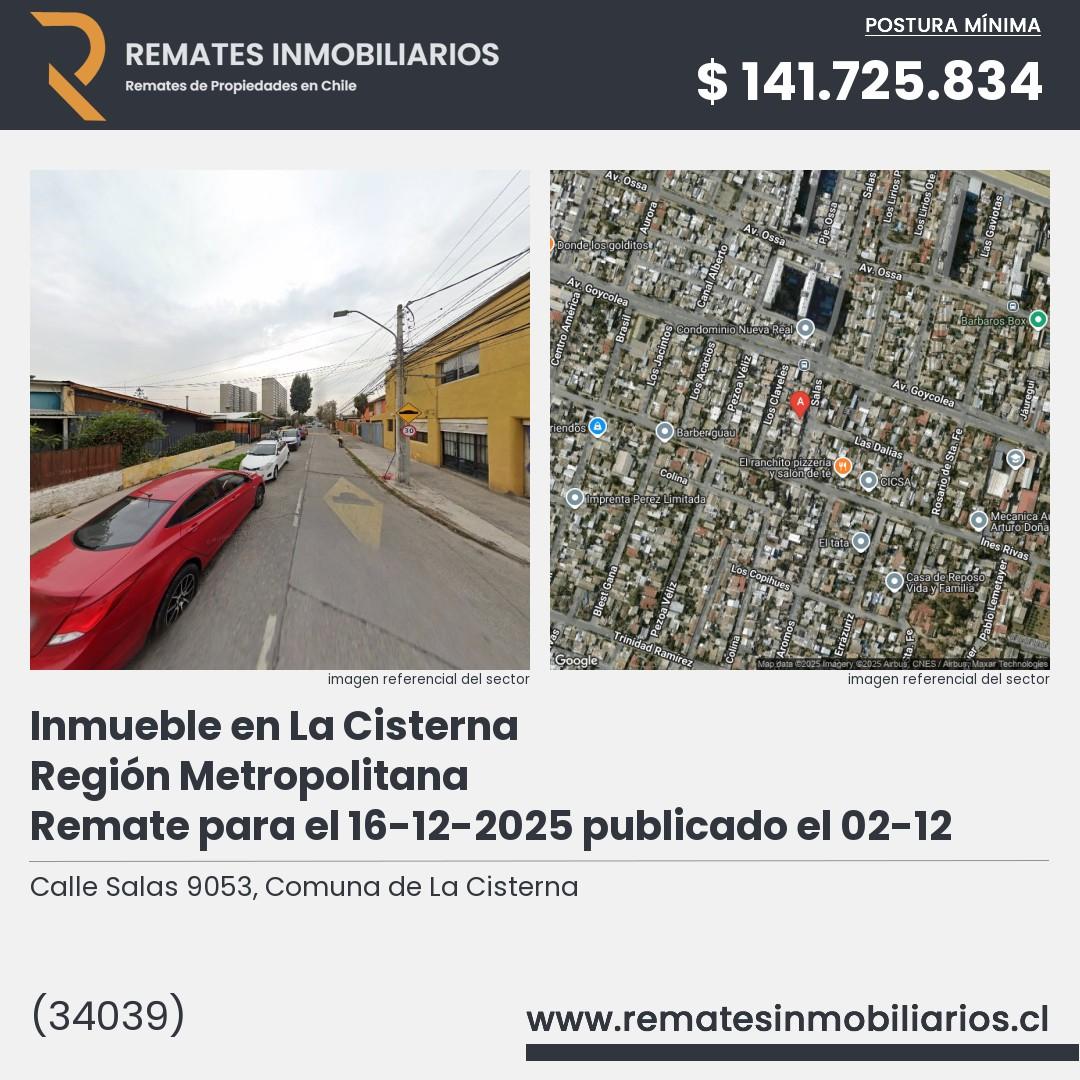 Imagen ficha Calle Salas 9053, Comuna de La Cisterna