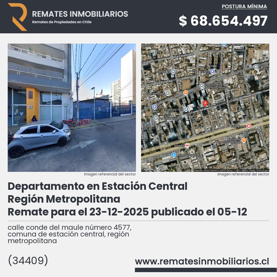 Imagen ficha calle conde del maule número 4577, comuna de estación central, región metropolitana