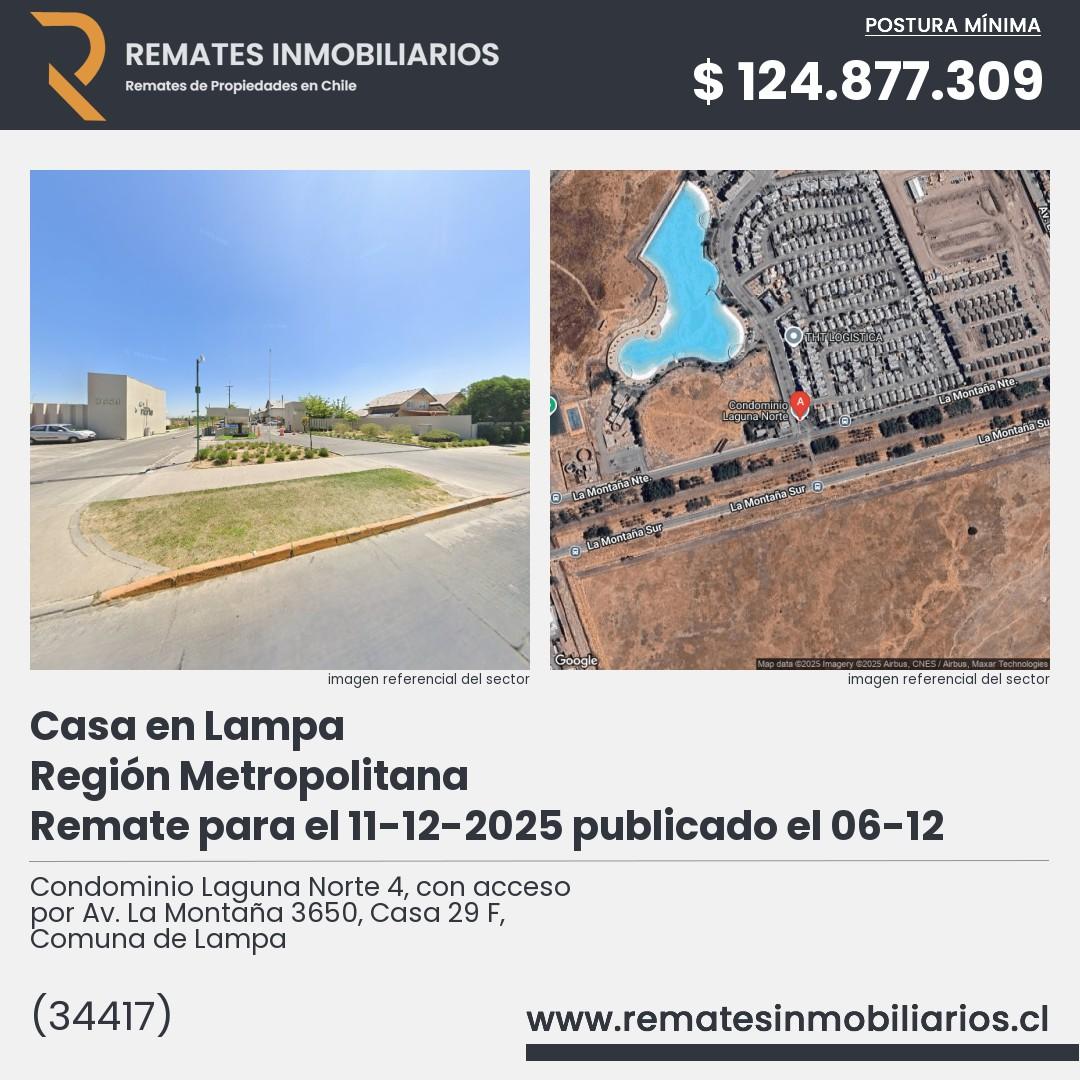 Imagen ficha Condominio Laguna Norte 4, con acceso por Av. La Montaña 3650, Casa 29 F, Comuna de Lampa