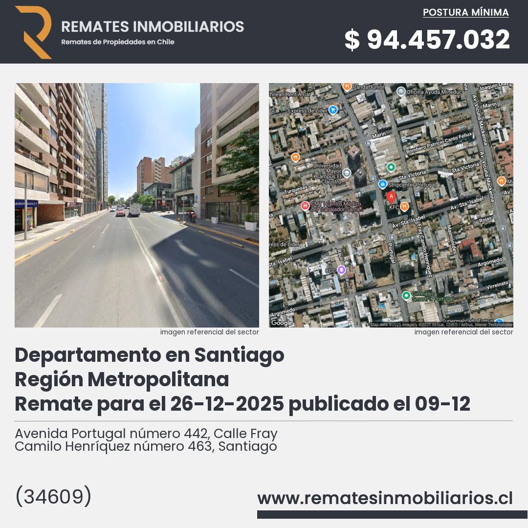 Imagen ficha Avenida Portugal número 442, Calle Fray Camilo Henríquez número 463, Santiago