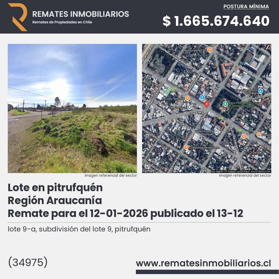 Imagen ficha lote 9-a, subdivisión del lote 9, pitrufquén