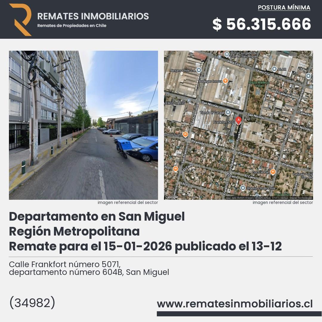 Imagen ficha Calle Frankfort número 5071, departamento número 604B, San Miguel
