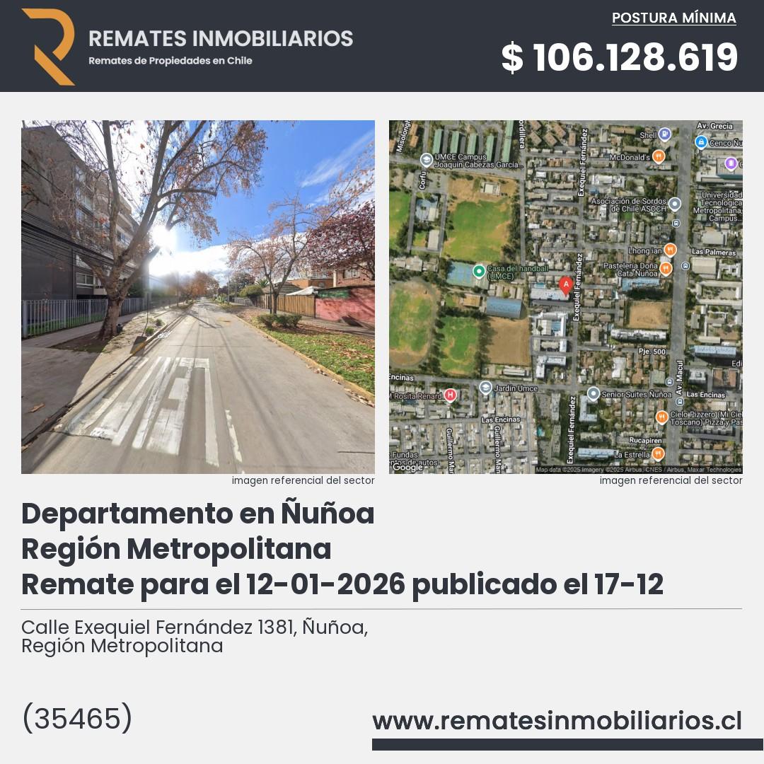 Imagen ficha Calle Exequiel Fernández 1381, Ñuñoa, Región Metropolitana