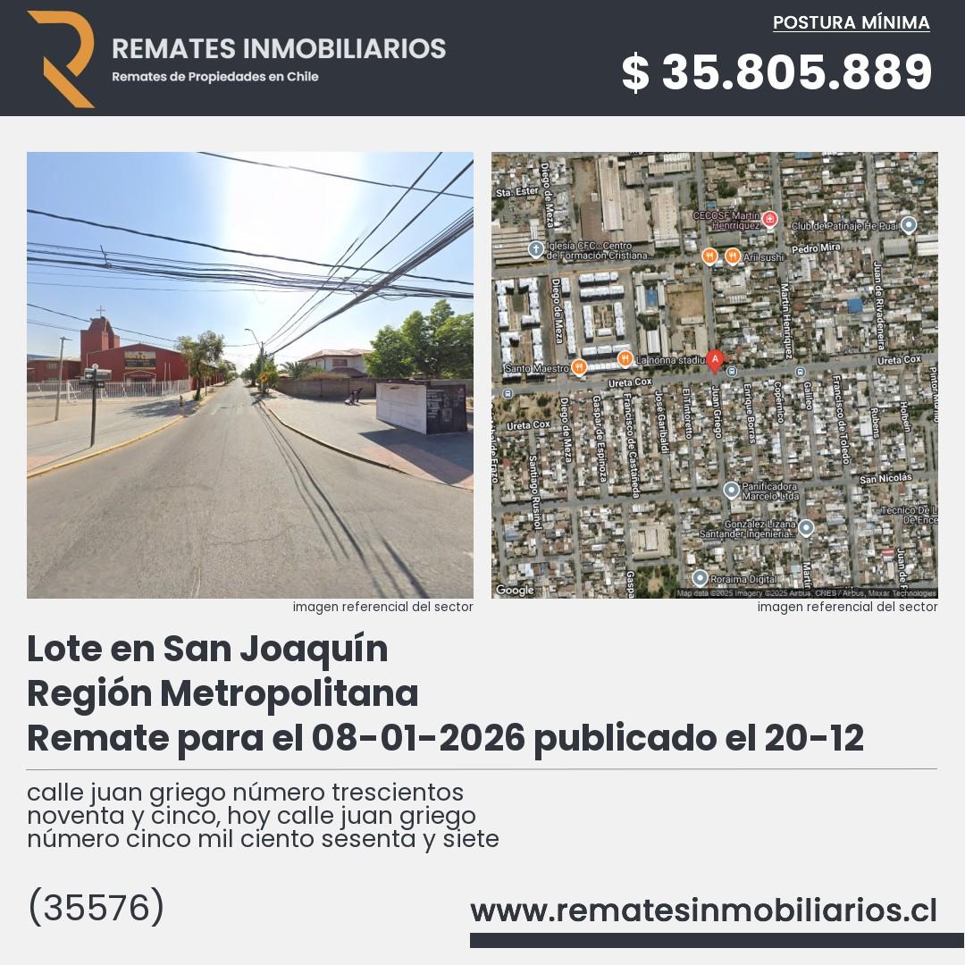 Imagen ficha calle juan griego número trescientos noventa y cinco, hoy calle juan griego número cinco mil ciento sesenta y siete