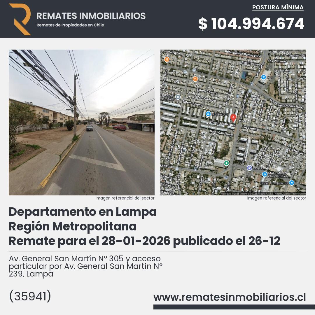 Imagen ficha Av. General San Martín N° 305 y acceso particular por Av. General San Martín N° 239, Lampa