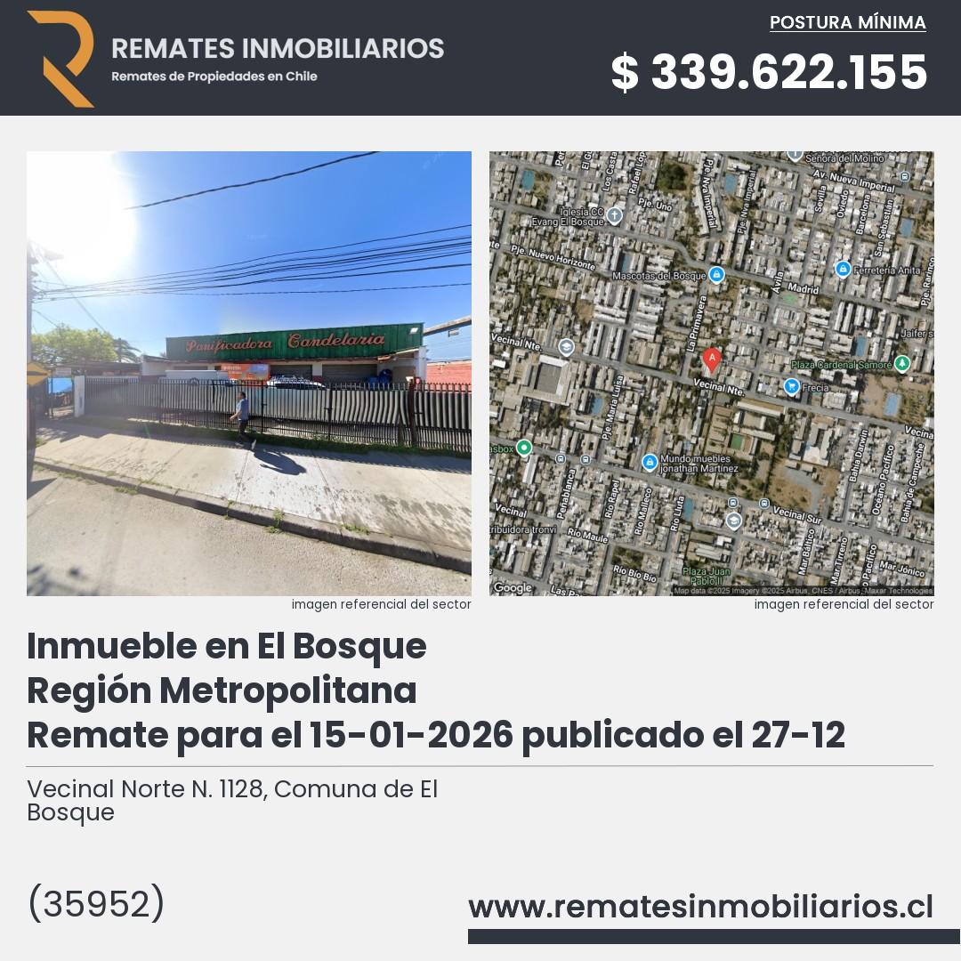 Imagen ficha Vecinal Norte N. 1128, Comuna de El Bosque