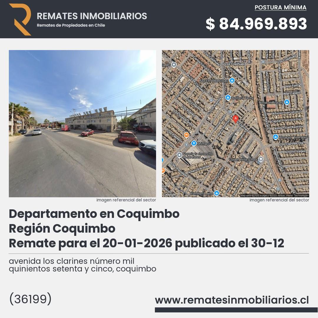 Imagen ficha avenida los clarines número mil quinientos setenta y cinco, coquimbo