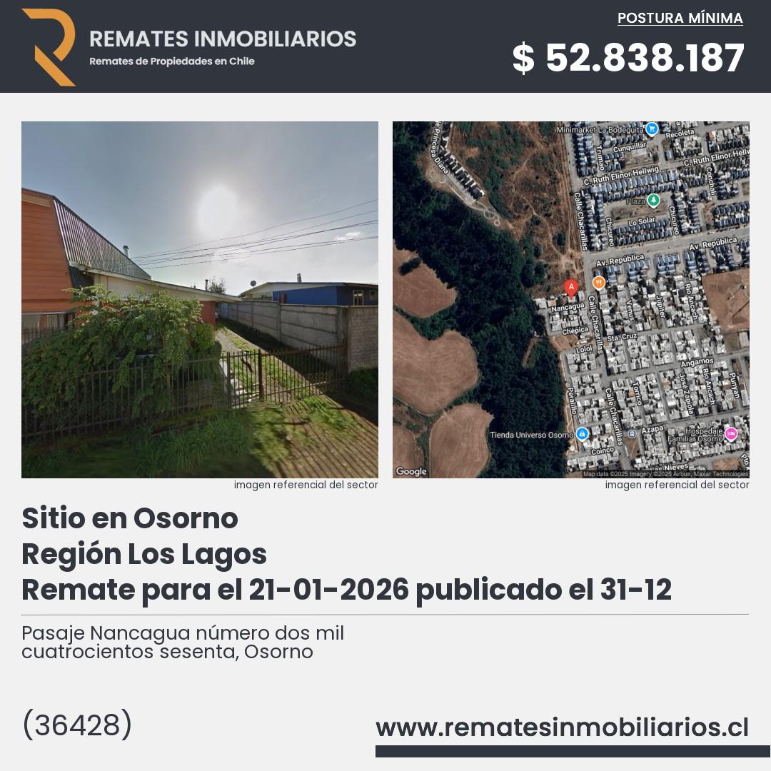 Imagen ficha Pasaje Nancagua número dos mil cuatrocientos sesenta, Osorno