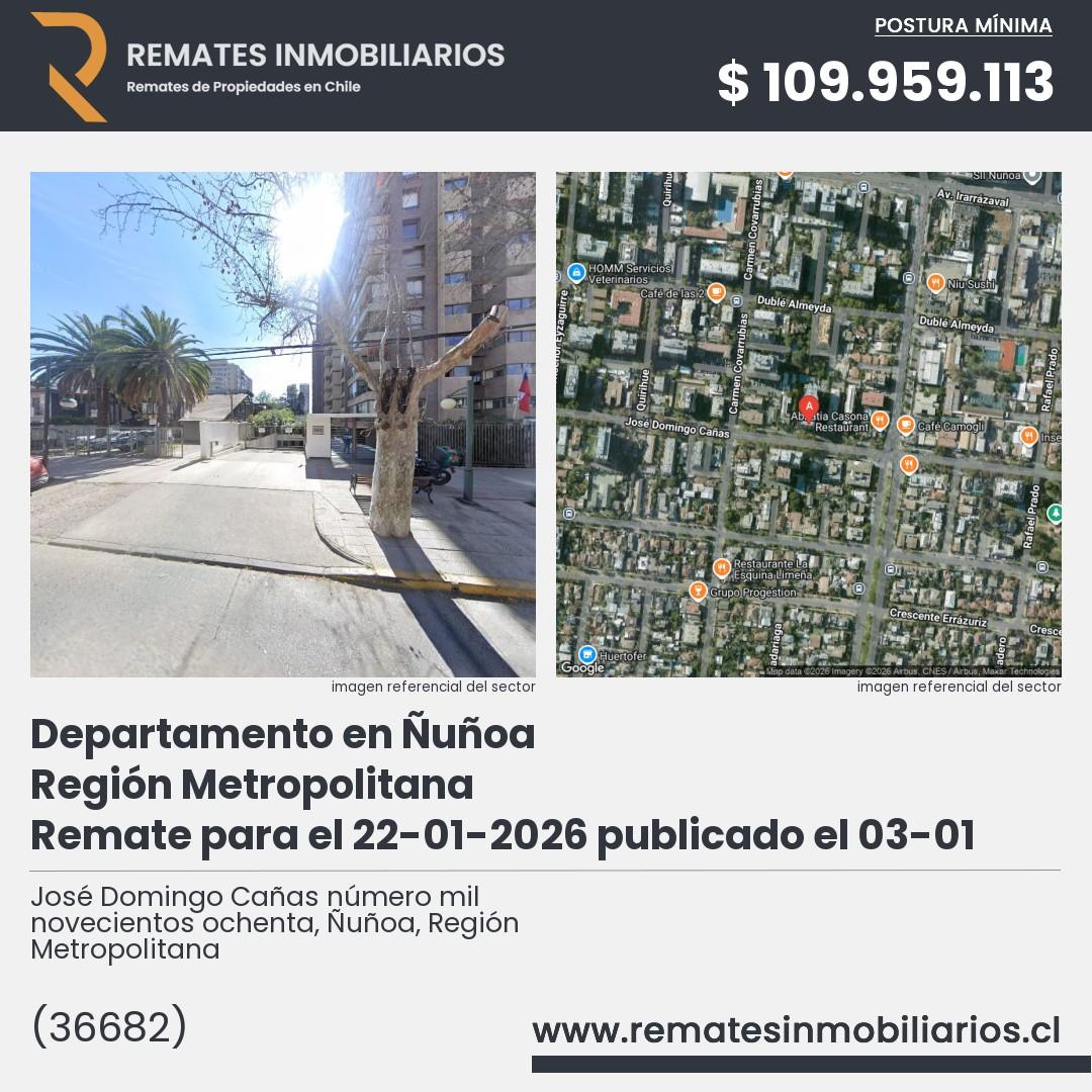 Imagen ficha José Domingo Cañas número mil novecientos ochenta, Ñuñoa, Región Metropolitana